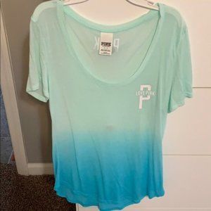 Victoria Secret Pink Ombre Tie Dye Blue Top
